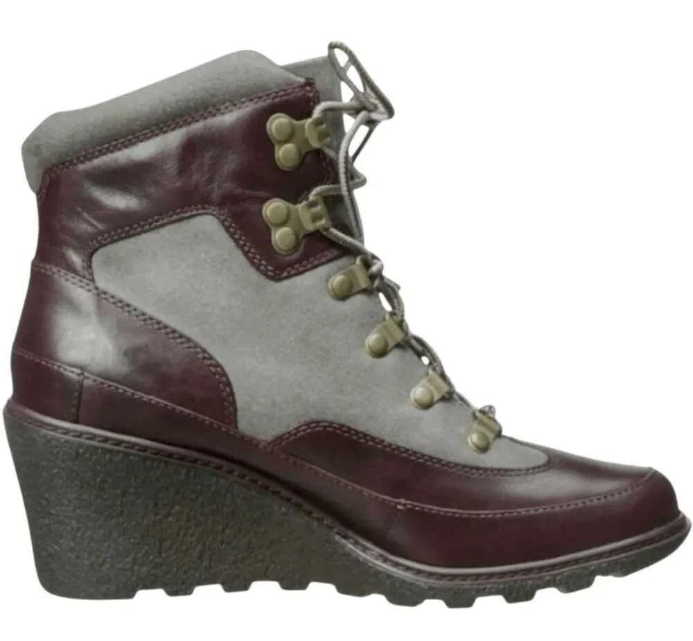 TIMBERLAND Amston Leather Wedge Ankle Boot Size 6.5